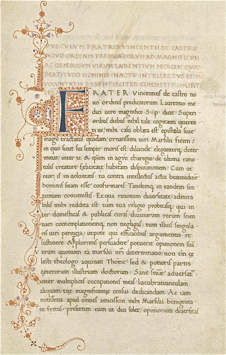 Vincenzo Bandello's letter to Lorenzo de' Medici
